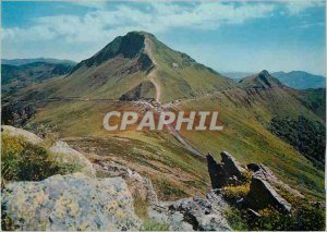 Modern Postcard Puy Mary (1787 m) Cantal Tourist Trail The Driving Summit Jun...
