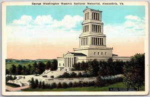 George Washington Masonic National Memorial Alexandria Virginia VA Postcard