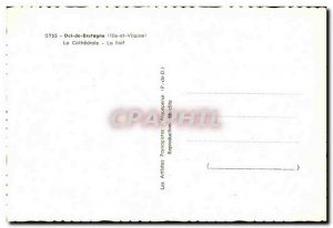 Old Postcard Dol de Bretagne The Cathedral Nave