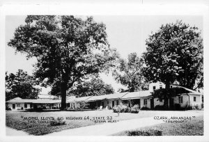 Ozark Arkansas Motel Lloyd US Hwy 64 1940s RPPC Photo Postcard 21-14099