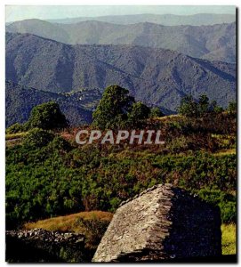 Postcard Modern Cevennes Col L & # 39Espinas The landscape and a barn roof in...