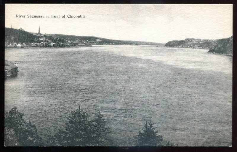 dc1300 - CHICOUTIMI Quebec Postcard 1910s Saguenay River View