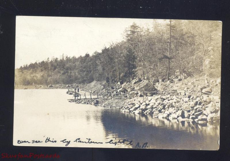 RPPC NEWBURYPORT MASSACHUSETTS LAKE DOCK 1906 VINTAGE REAL 