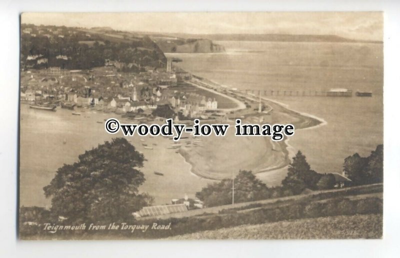 tq0555 - Devon - Early View down onto Teignmouth, from Torquay Road - Postcard 