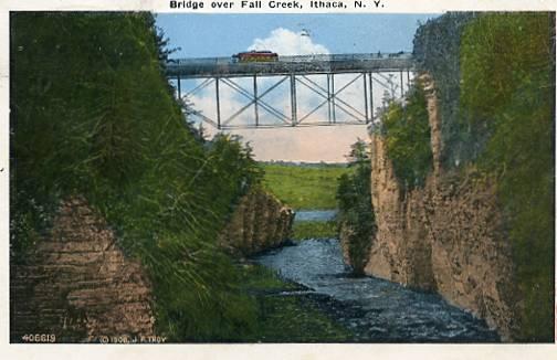 NY - Ithaca, Bridge Over Fall Creek