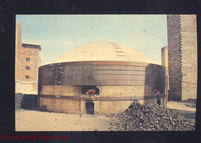 BRAZIL INDIANA CLAY PRODUCTS PLANT BRICK FACTORY ROUND BARN VINTAGE POSTCARD