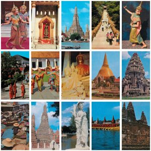 Thailand Bangkok lot of 15 postcards