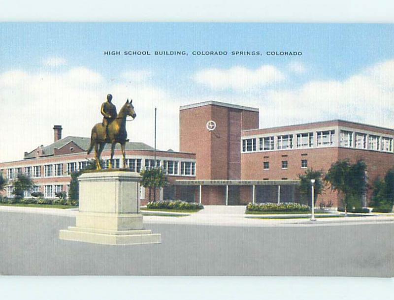 Unused Linen HIGH SCHOOL Colorado Springs Colorado CO L9957