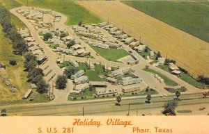 Pharr Texas Holiday Village Trailer Park Vintage Postcard AA14617