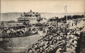 Durban South Africa Ocean Beach c1910 Vintage Postcard