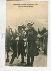 3147184 KING Albert of Belgium w/ sabre 1909 Vintage postcard