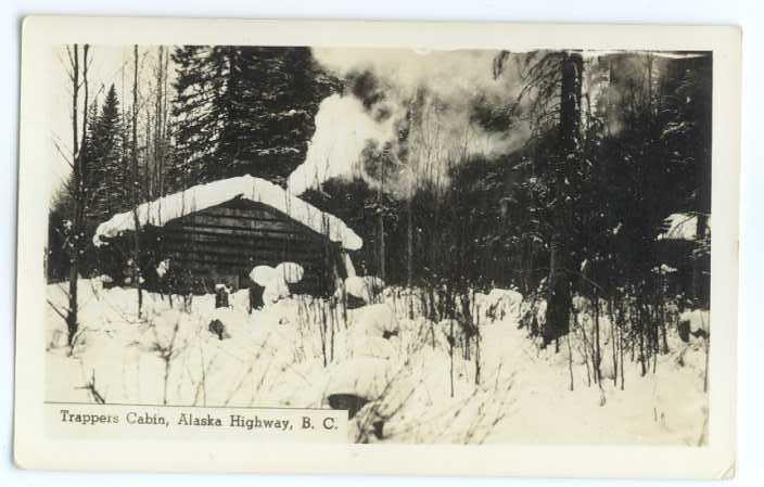 RP Trappers Cabin Alaska Highway British Columbia BC Canada