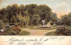 NORFOLK VIRGINIA SCENE IN LAFAETTE PARK UDB POSTCARD c1906