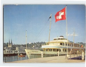 Postcard Port Scene in Lucerne Switzerland