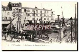 Honfleur Old Postcard L & # 39embarcadere from Le Havre TOP boats