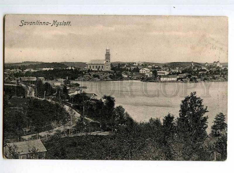 247128 FINLAND SAVONLINNA NYSLOTT view Vintage postcard