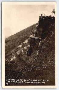 Cumberland MD RPPC Ladies On Lovers Leap The Narrows Real Photo Postcard V26