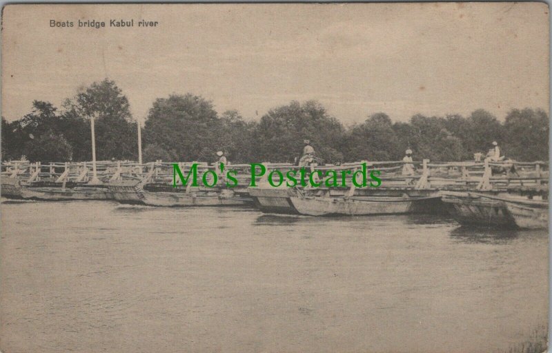 Afghanistan Postcard - Boats Bridge, Kabul River    RS27899 