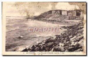 Old Postcard Le Portel Beach has Maree Haute