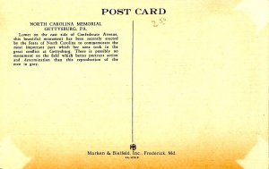 PA - Gettysburg. North Carolina Memorial