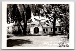 RPPC Santa Maria CA Public Library With Bicycles Entrance Postcard Y22