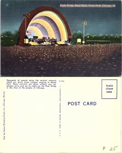 Night Scene, Band Shell,  Grant Park, Chicago, Illinois