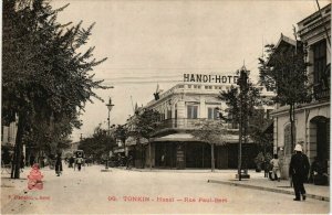 CPA AK INDOCHINA Hanoi Rue Paul Bert VIETNAM (959043)