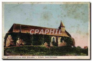 Postcard Old Benerville sur Mer Calvados Eglise Saint Christophe