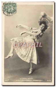 Old Postcard Fancy Dancing Woman The Cake Walk Dance at New Circus Sisters fa...