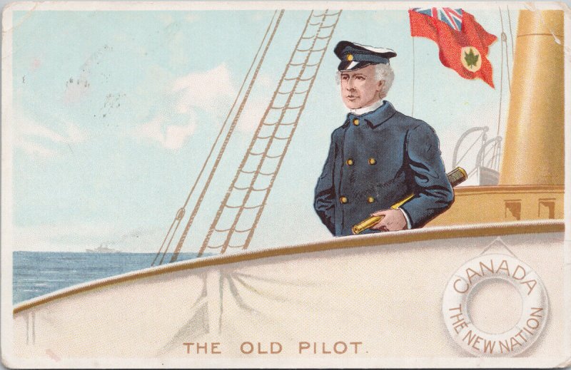 Sir Wilfrid Laurier 'The Old Pilot' Canada Patriotic Postcard C3 *as is