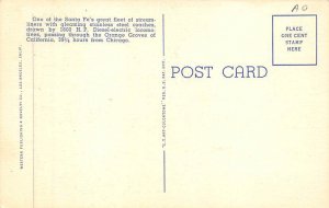 Santa Fe Super Chief California Railroad, Train Postcard