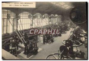 Old Postcard Paris Hotel Mint Workshop medals