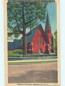 Unused Linen CHURCH SCENE Greenville South Carolina SC L4467@