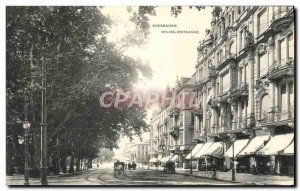 Old Postcard Wiesbaden Wilhelmstrasse