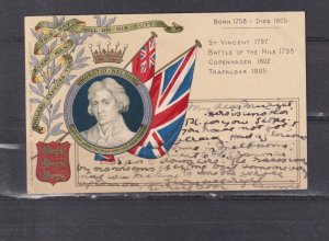 GREAT BRITAIN,HORATIO NELSON, EVERY MAN WILL DO HIS DUTY,1903 ppc. used Victoria