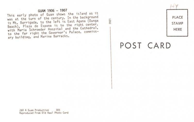 Birds Eye View Guam Unused 