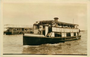 1900s River Boat and another Under Construction Vintage Postcard