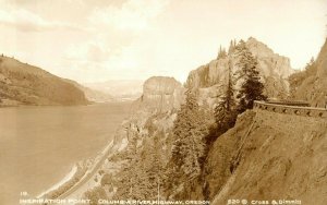 c. 1910 RPPC Inspiration Point Columbia River Highway Oregon Postcard P31