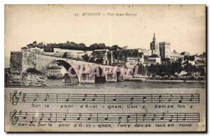 Old Postcard Avignon Pont Saint Benezet