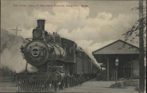 Falmouth Cape Cod MA Dude Train RR Station SCARCE 1911 Used GOOD MESSAGE!