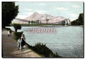 Old Postcard Grenoble Bridge Drac