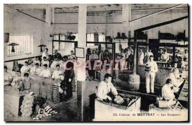 Postcard Old Colony Mettrau The brush makers TOP