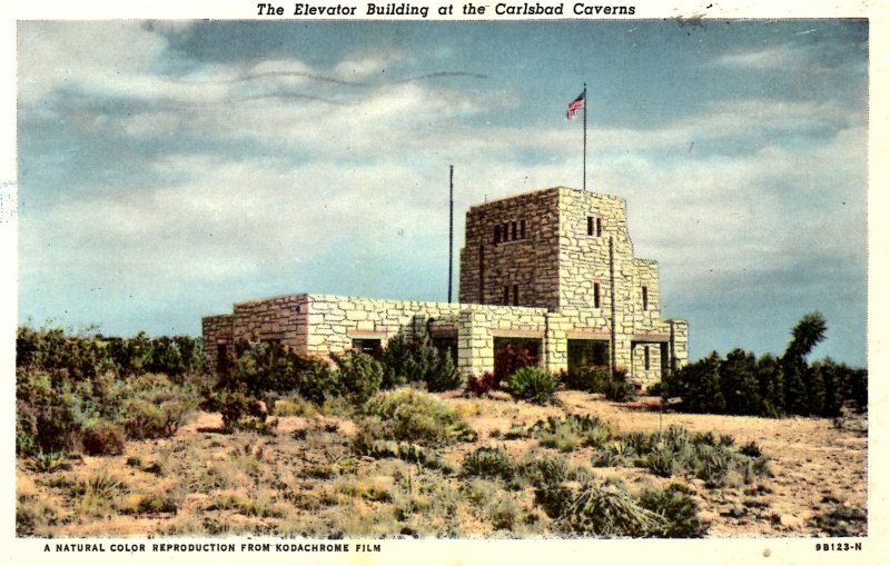 Carlsbad, New Mexico - The Elevator Building at Carlsbad Caverns - in 1951