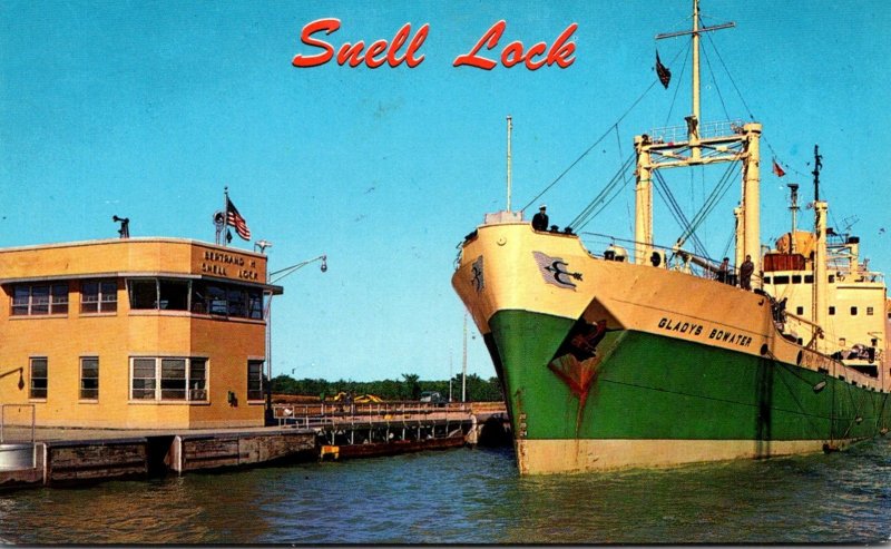 New York Massena St Lawrence Seaway Freighter Gladys Bowater In Bertrand Snel...