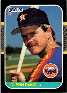 1987 Donruss Baseball Card Glen Davis Houston Astros sk20578