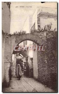 Old Postcard A Street Tunis