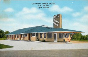 IL, Elgin, Illinois, Colonial Lodge Motel, Exterior View, Kropp Co No 26973N