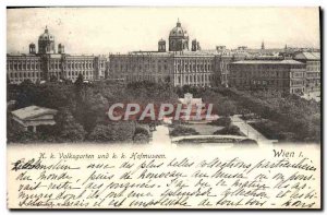 Postcard Old Volksgarten Wien Und Hofmuseen