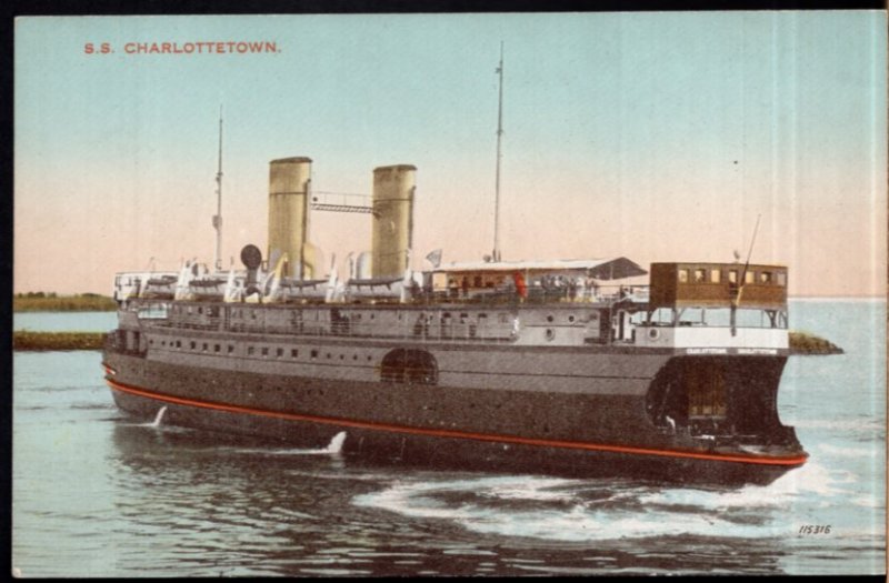 Prince Edward Island The Ice Breaking Car Ferry S.S. CHARLOTTETOWN Divided Back