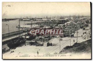 Old Postcard Marseille Vue Generale of the Joliette Basins